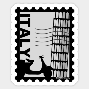 Leaning Tower of Pisa, Italy Postage stamp Sticker